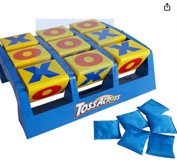Mattel Games Toss Across Game, Tic Tac Toe Outdoor Game, Original Bean Bag Tossing Action for Kids and Adults